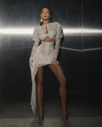 Lace Bodycon Mini Party Dress