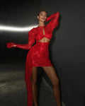 Lace Bodycon Mini Party Dress