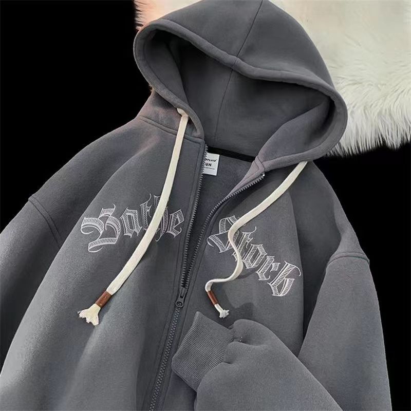 DressBetty - Letter Embroidered Oversized Hoodie