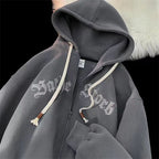 DressBetty - Letter Embroidered Oversized Hoodie