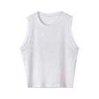 Knitted Ribbed Solid Vest