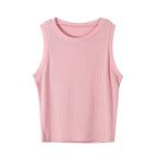 Knitted Ribbed Solid Vest