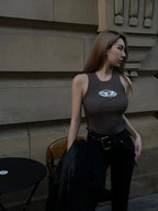 Edgy Y2K Hollowed Out Crop Top