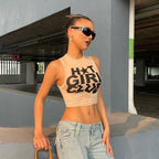 Hot Girl Club Print Top