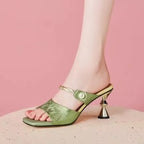 Hotselling Fashion Versatile Pointed Toe Women's Banquet Party Sandals Low Heel Pumps