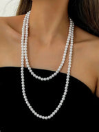 Simple Knotted Multilayer Long Necklace
