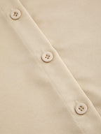 Collar Metal Hook Long Sleeve Blouse With Tie