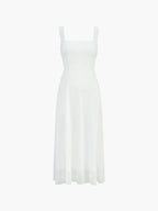 Solid Elegant Style Cami Long Dress