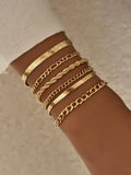 Golden Glow Stack – 6-Piece Bracelet Set