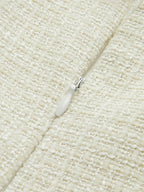 Elegant Style Tweed Pleated Strappy Dress