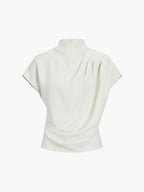 Elegant Style Minimalism Short Sleeve Top