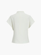 Elegant Style Minimalism Short Sleeve Top
