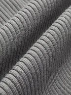 Oldmoney Style Ribbed Lapel Slim Cardigan