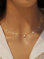 Teardrop Elegance Dainty Necklace