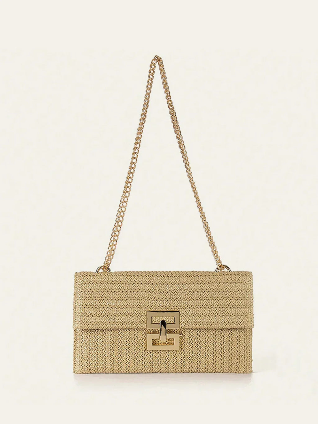 Modern Elegance Woven Chain Bag