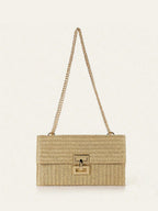 Modern Elegance Woven Chain Bag