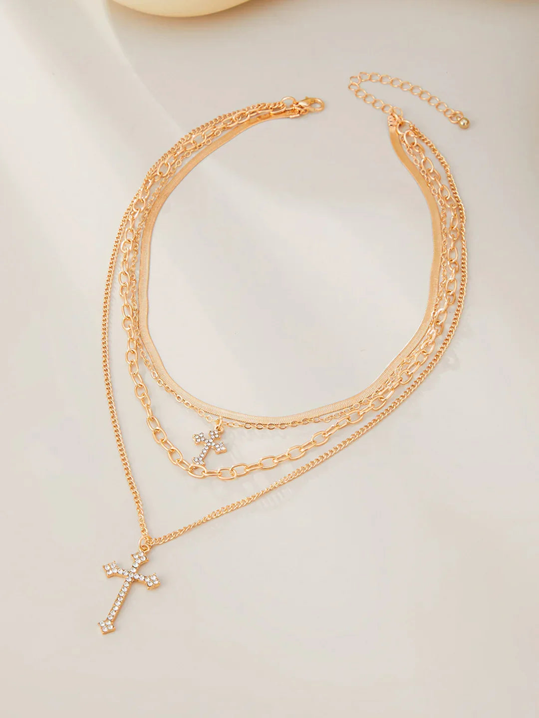 Divine Glow Layered Pendant