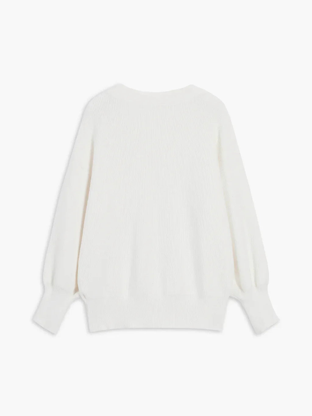 Solid Color Long-sleeved Pearl Oversized Cardigan
