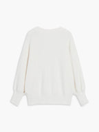 Solid Color Long-sleeved Pearl Oversized Cardigan