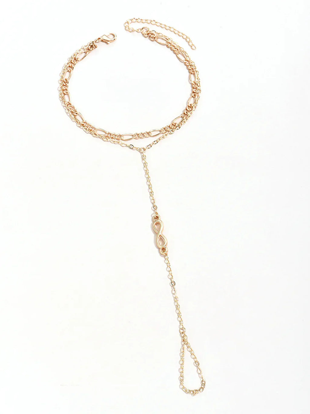 Niche Design Golden Finger Ring Bracelet