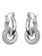 Retro Polished Double Hoop Earrings