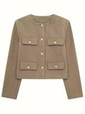 Classic Style Olive Green Cardigan