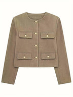 Classic Style Olive Green Cardigan
