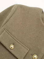Classic Style Olive Green Cardigan