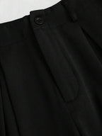 High-Waisted Wide‑Leg Black Trousers