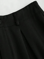 High-Waisted Wide‑Leg Black Trousers