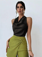 Always Elegant Halter Neck Backless Top