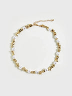 Delicate Pearl Gold Choker Necklace