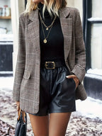 Heritage Check Blazer in Brown Plaid