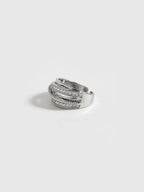 Radiant Layers Adjustable Rhinestone Ring