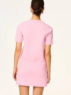 Vintage-Inspired Pink Knit Set