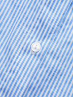Modern Asymmetric Pinstripe Wrap Shirt