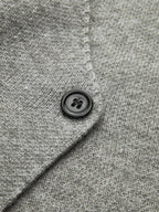 Plain V-Neck Button Soft Knit Top