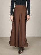 Minimalist Satin Slip Skirt