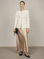 Minimalist Satin Slip Skirt