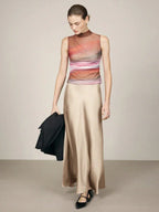 Minimalist Satin Slip Skirt
