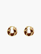 Chunky Golden Frame Hoop Earrings