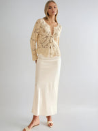 Vintage Crochet Lace Cardigan With Scalloped Edge Details