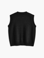 Single-breasted Casual Button Up Sweater Vest