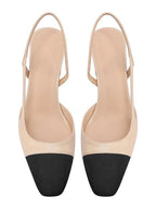 Classic Duo-Tone Slingback Heels