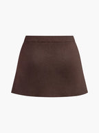 Slim Breasted Knitted Cardigan & Elastic Waist Pleated Skirt Matching Suit