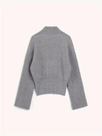 Retro Cross V-Neck Knitted Sweater