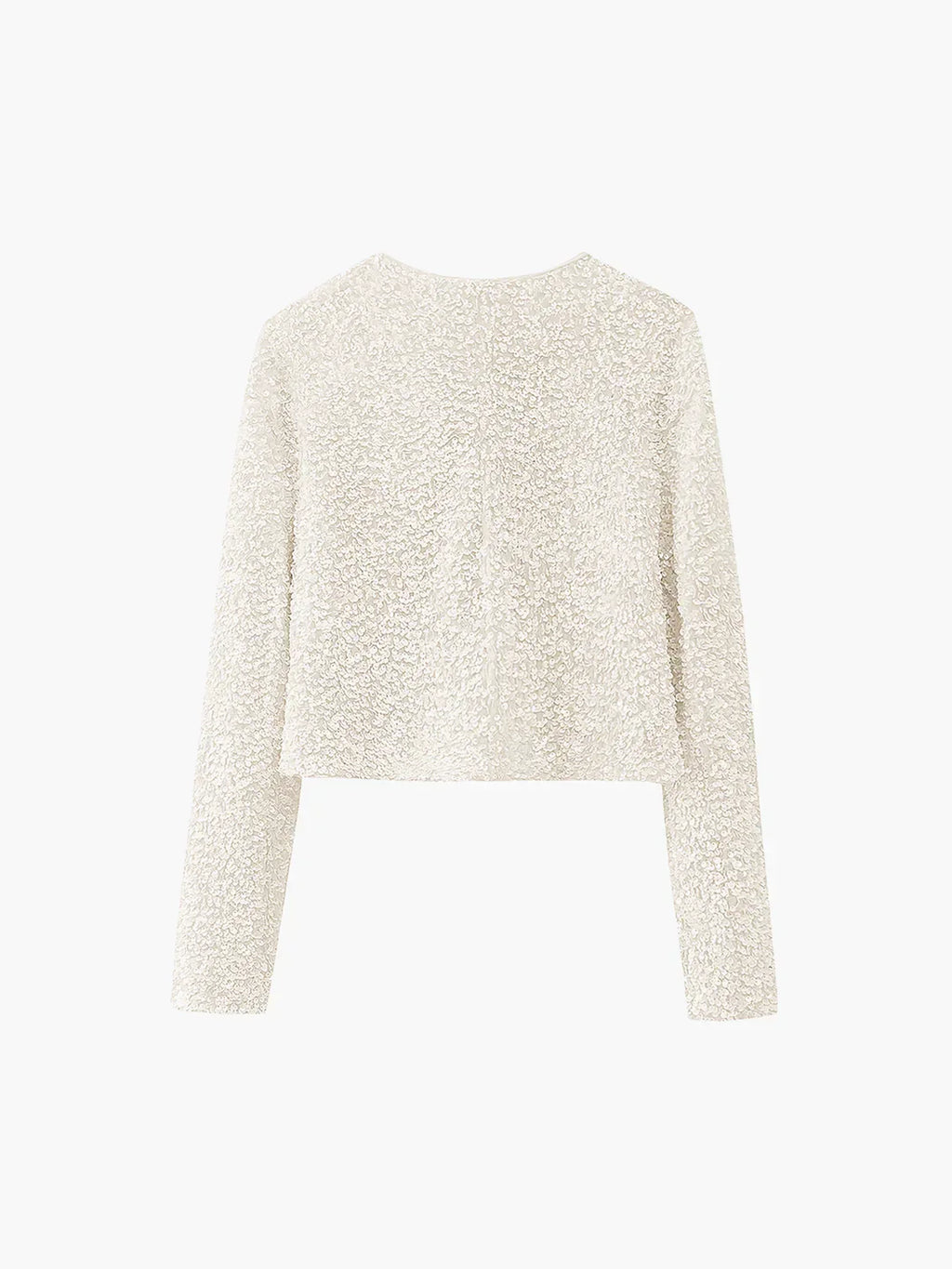 Sequined Velvet Bowknot Decor Blouse