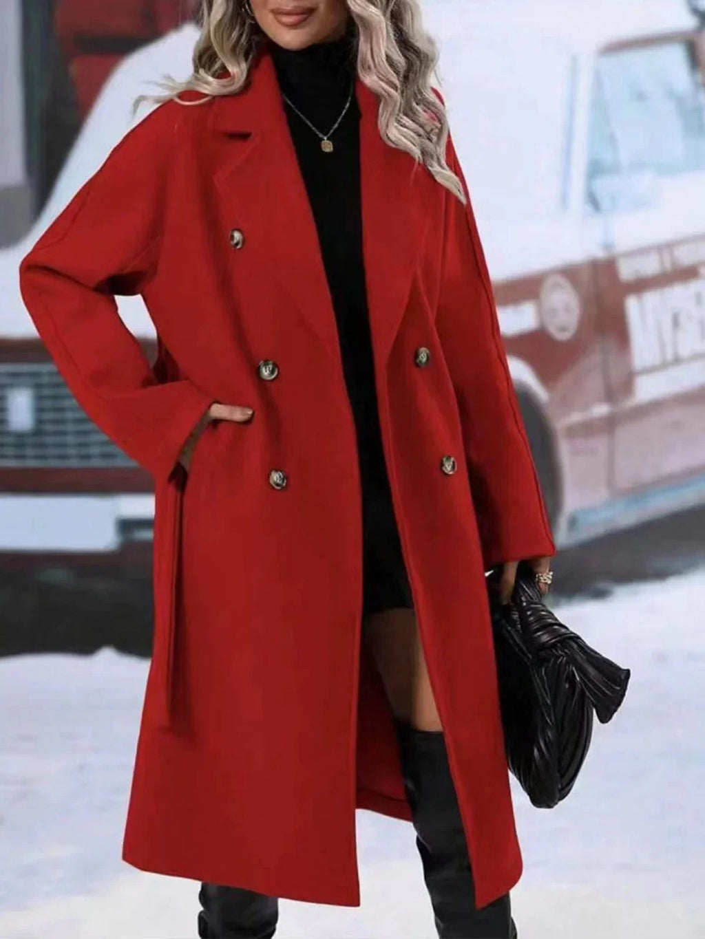 All-matching Lapel Double-breasted Trench Coat