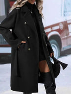 All-matching Lapel Double-breasted Trench Coat