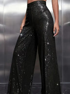 Always Chic Sequined Elegant Trousers